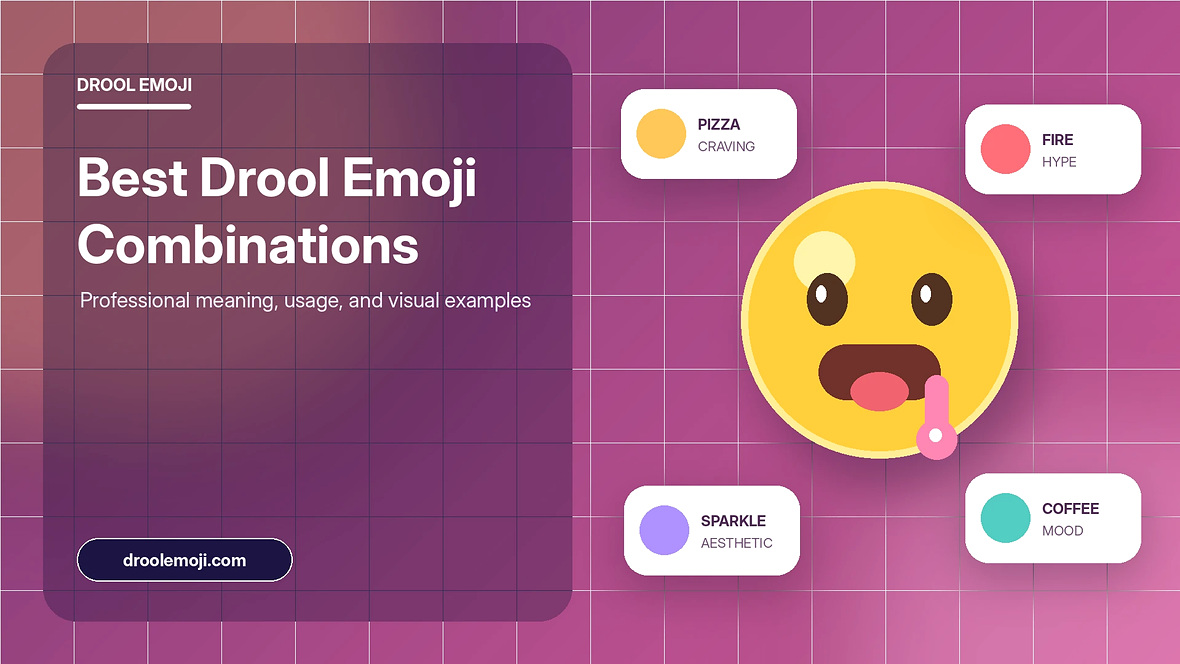 Professional illustrated cover for Best Drool Emoji Combinations