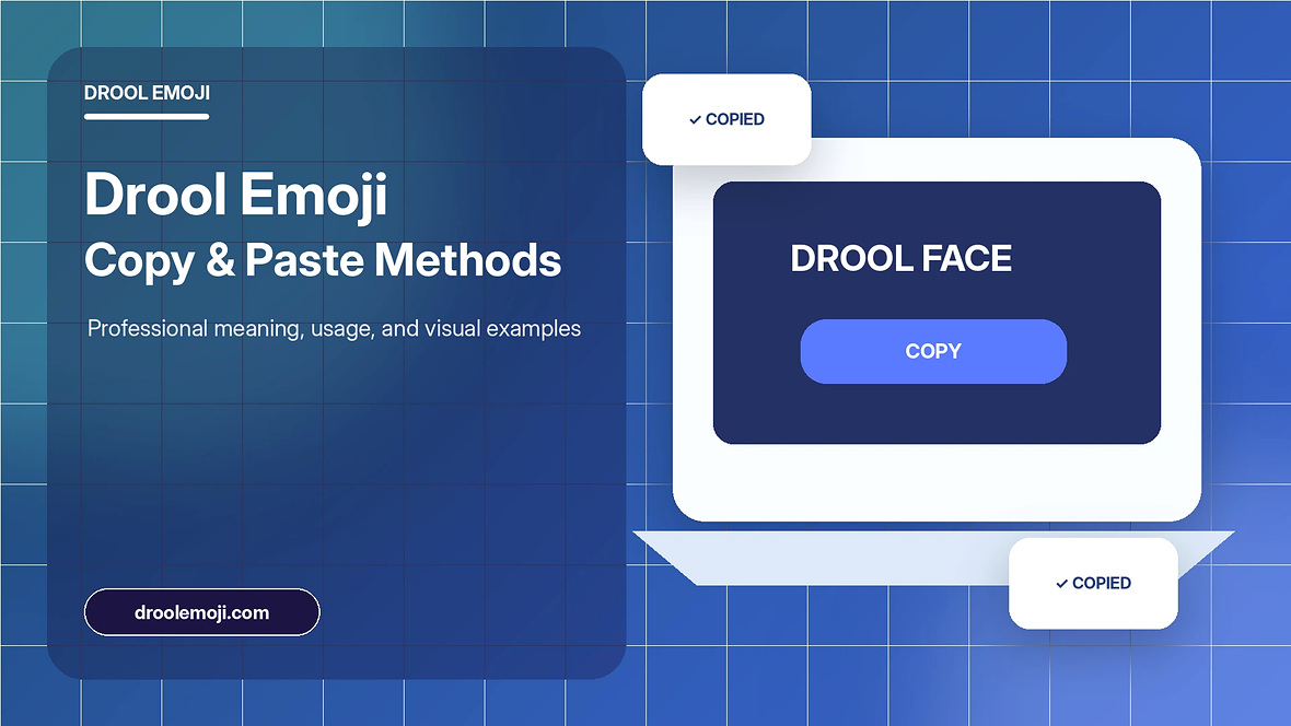 Professional illustrated cover for Drool Emoji Copy and Paste Methods