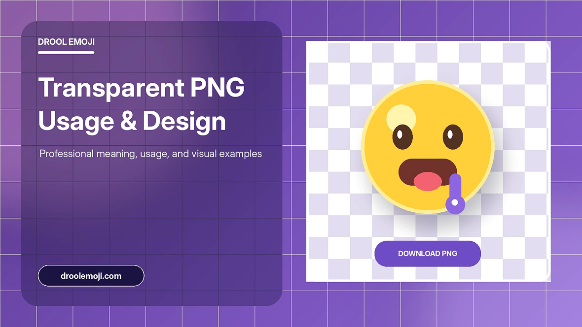 Professional illustrated cover for Drool Emoji Transparent PNG Usage